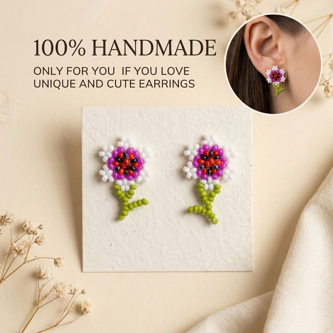 Stem Flower Studs 3