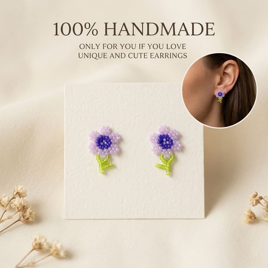 Stem Flower Studs 5
