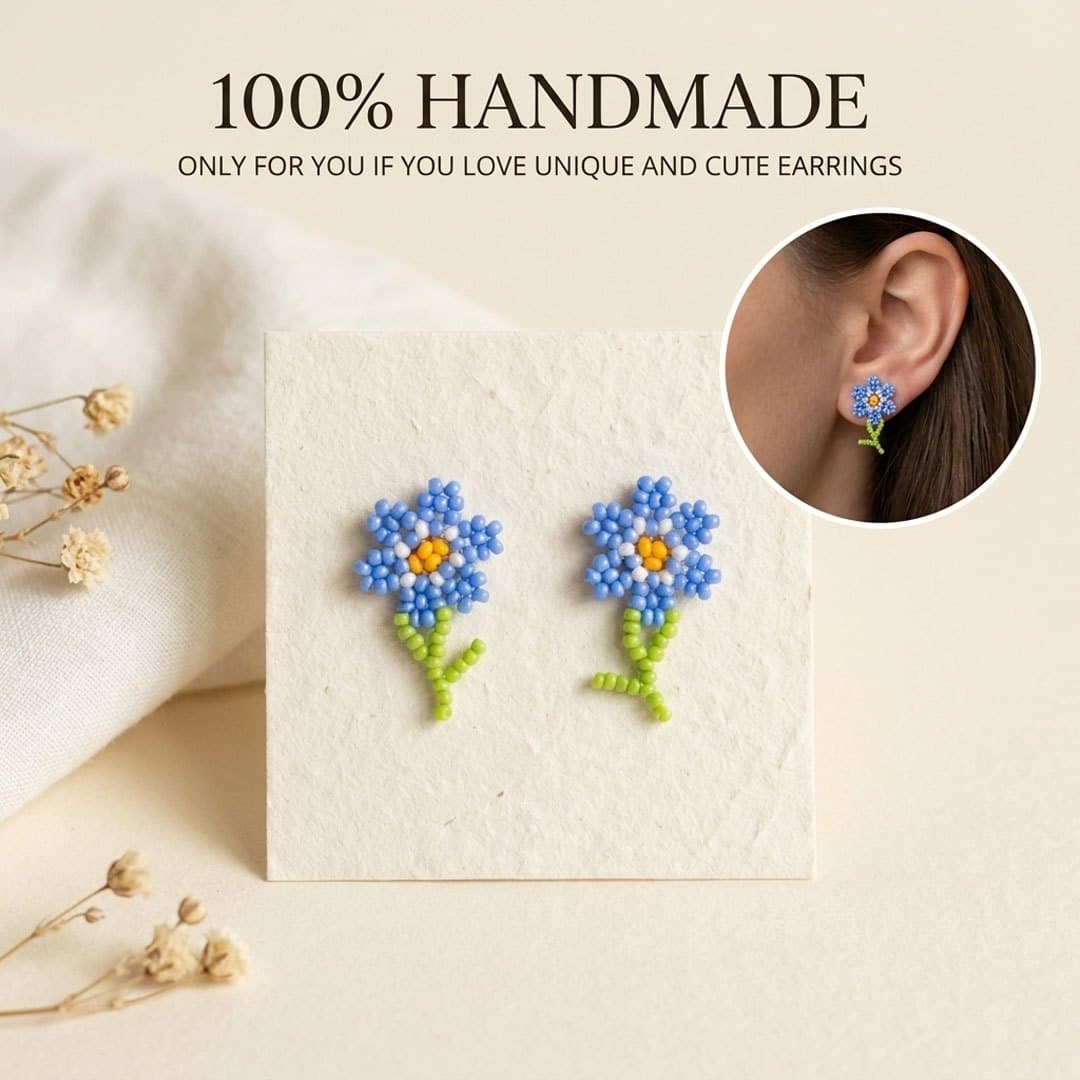 Stem Flower Studs 7