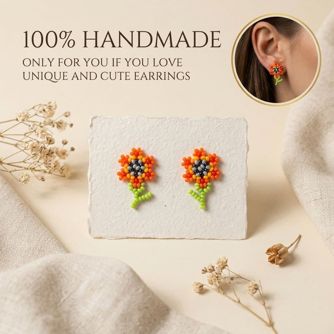 Stem Flower Studs 8